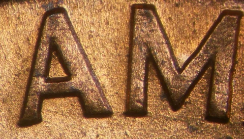 1999 Lincoln cent, Wide AM reverse (close-up)