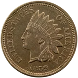 1859 Indian Head cent (wreath reverse), obverse