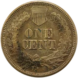 1860 Indian Head cent (wreath and shield reverse), reverse