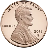 2013-S proof Lincoln cent (obverse), obverse
