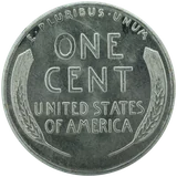 1943 Lincoln Wheat cent, zinc-coated steel, reverse