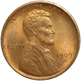 1909-S VDB Lincoln Wheat cent, obverse