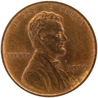 1909 V.D.B. Lincoln cent, Smithsonian NNC photo