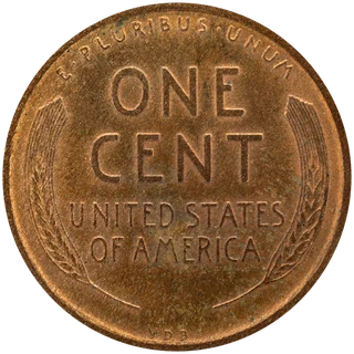 1909 V.D.B. Lincoln cent, reverse