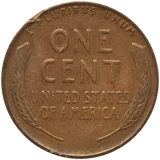 1939 Lincoln Wheat cent (no mint mark, Philadelphia), reverse