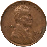 1942 Lincoln Wheat cent (no mint mark, Philadelphia), obverse