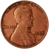 1944 Lincoln Wheat cent, obverse