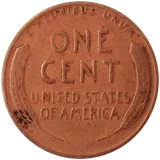 1944 Lincoln Wheat cent, reverse